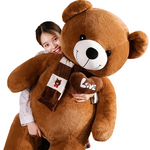 High Quality 100CM Teddy Bear With Scarf Stuffed Animals Bear Plush Toys Teddy Bear Doll Lovers Birthday Baby Gift