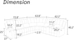 Power Reclining Leather Sectional Sofa Black Home Theater