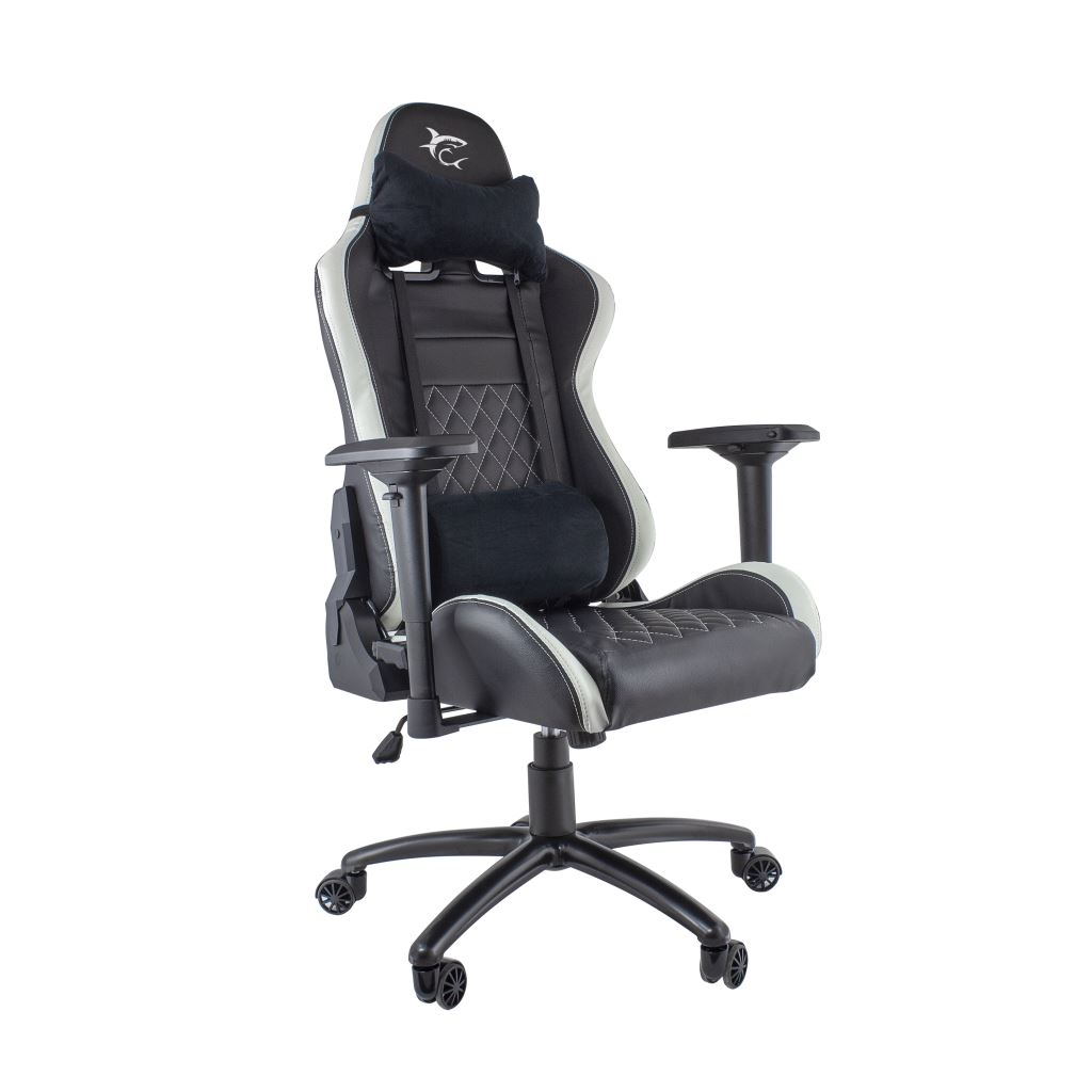 Геймърски стол White Shark Nitro GT, черно-бял (W028115)
