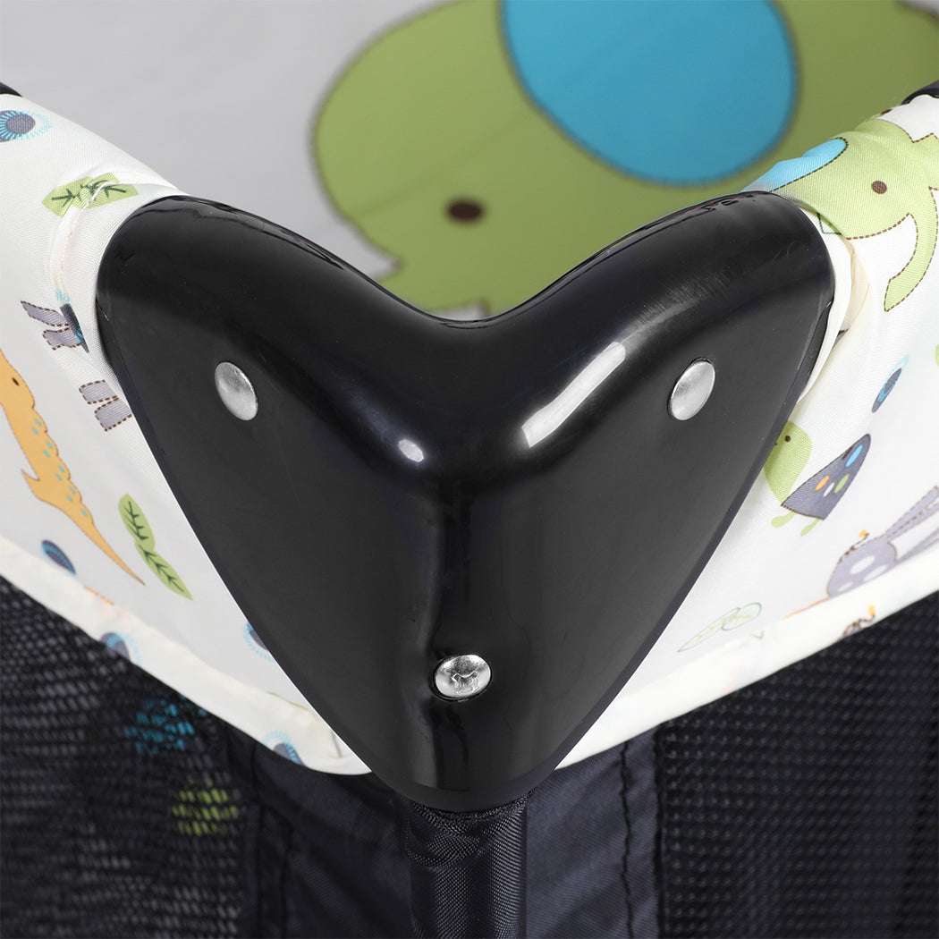 NNEIDS BoPeep Baby Cot Bed Crib Portable Bassinet Black