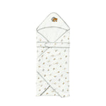 Lively Tiger Extra Warm Cotton Baby White Swaddle Wrap