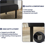 Mini Black Leather Loveseat Sofa with USB Ports