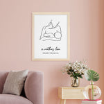 Personalised Line Art New Mum and Baby Feeding Print