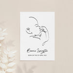 Personalised Line Art Relaxed Baby Print