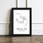 Personalised Line Art Relaxed Baby Print