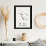Personalised Line Art Resting Baby Print