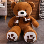 NNEOBA High Quality 100CM Teddy Bear With Scarf Stuffed Animals Bear Plush Toys Teddy Bear Doll Lovers Birthday Baby Gift