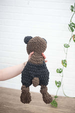 Teddy Bear Lovey, Bear Stuffed Animal, Crochet Teddy Bear Snuggler