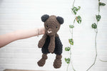 Teddy Bear Lovey, Bear Stuffed Animal, Crochet Teddy Bear Snuggler