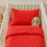 taie oreiller coton biologique bébé fraise enfants 60 40 gots