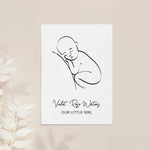 Personalised Line Art Resting Baby Print