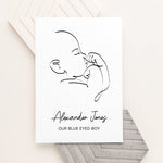 Personalised Line Art Relaxed Baby Print
