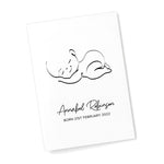 Personalised Line Art Sleeping Baby Print